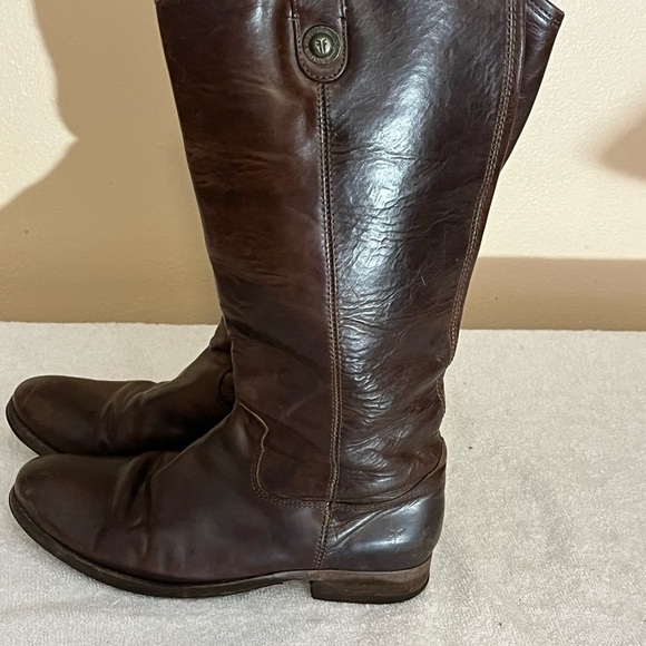 Frye Melissa Brown Boots Sz 8 - Picture 6 of 14